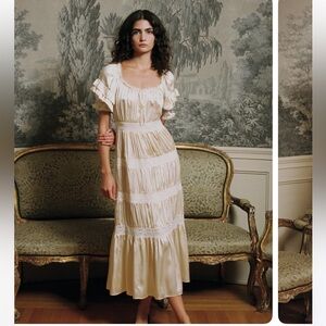 Christy Dawn - Elmira Dress in Cream. Size Small